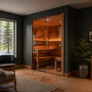 Residential cedar sauna design example